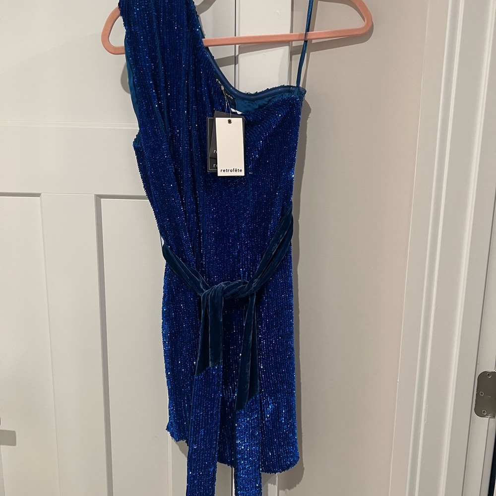 Retrofete | Ella Dress | Size Small | Blue